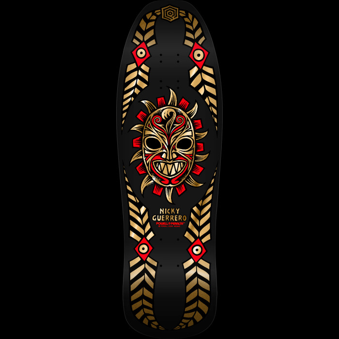 Powell Peralta Nicky Guerrero Mask Skateboard Deck Black / Gold