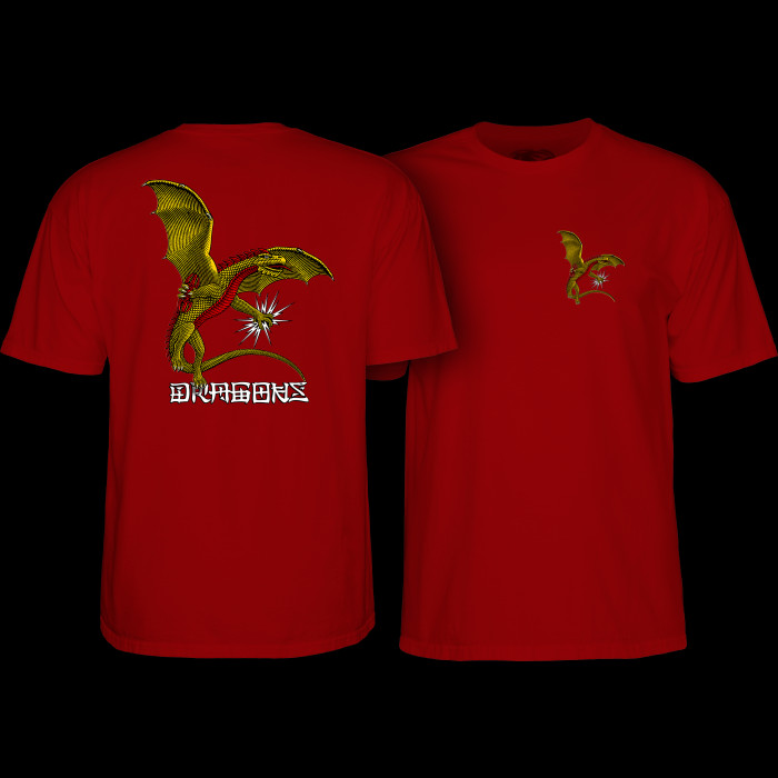 Powell Peralta Dragons Logo T-Shirt Burgundy - Powell-Peralta® Powell Peralta Dragons Logo T-Shirt Burgundy - Powell-Peralta®