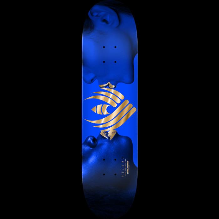 Powell FLIGHT DECK KISS 8.13インチ Powell Peralta Kiss FLIGHT Green/Gold Foil Skateboard Deck - 8.5