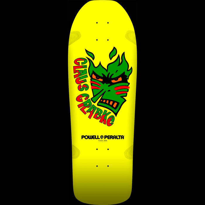 スケートボード POWELL-PERALTA CLAUS GRABKE REISSUE DECK Powell Peralta Claus Grabke Skateboard Deck Yellow - 10.25 x