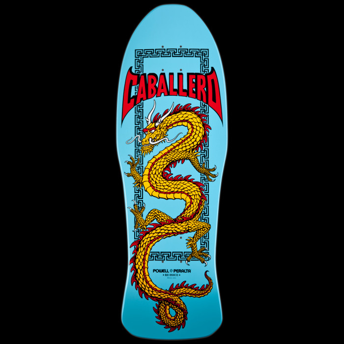 Powell Peralta Caballero Chinese Dragon Skateboard Deck Light Blue