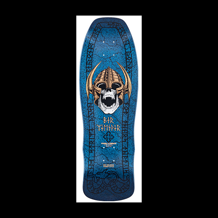 Powell Peralta Per Welinder Nordic Skull Skateboard Deck Blue
