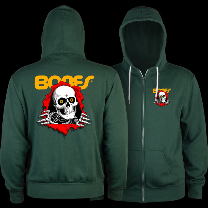 Powell Peralta Ripper Lightweight Zipper Hooded Sweatshirt Alpine
