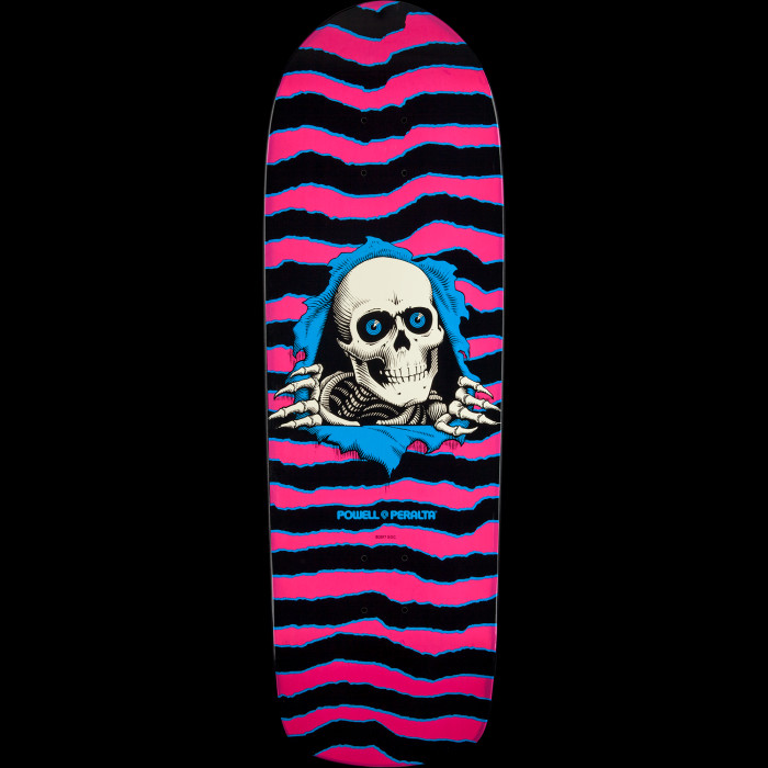 【80sオリジナル・デッドストック】POWELL PERALTA RIPPER Powell Peralta Ripper Skateboard Deck Pink/Blue - 10 x 31.75