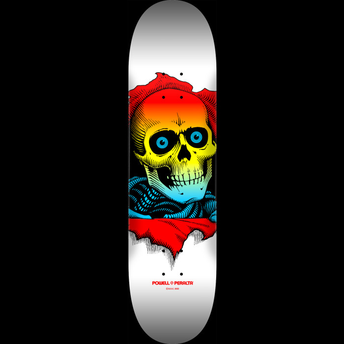 Powell スケボーコンプリート 8inc スケートボード RIPPER柄 Powell Peralta Ripper Skateboard Deck Yellow Fade / White - Shape
