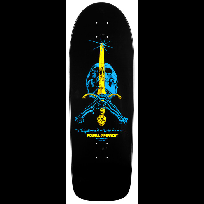 Powell Peralta Ray Rodriguez Skull & Sword Skateboard Deck Black