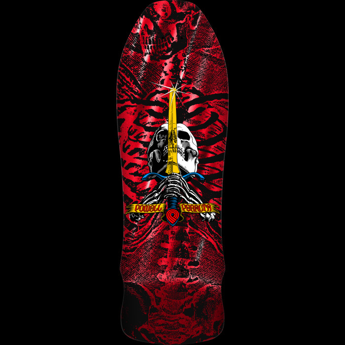 Powell Peralta Geegah Skull & Sword Reissue Red Foil Skateboard