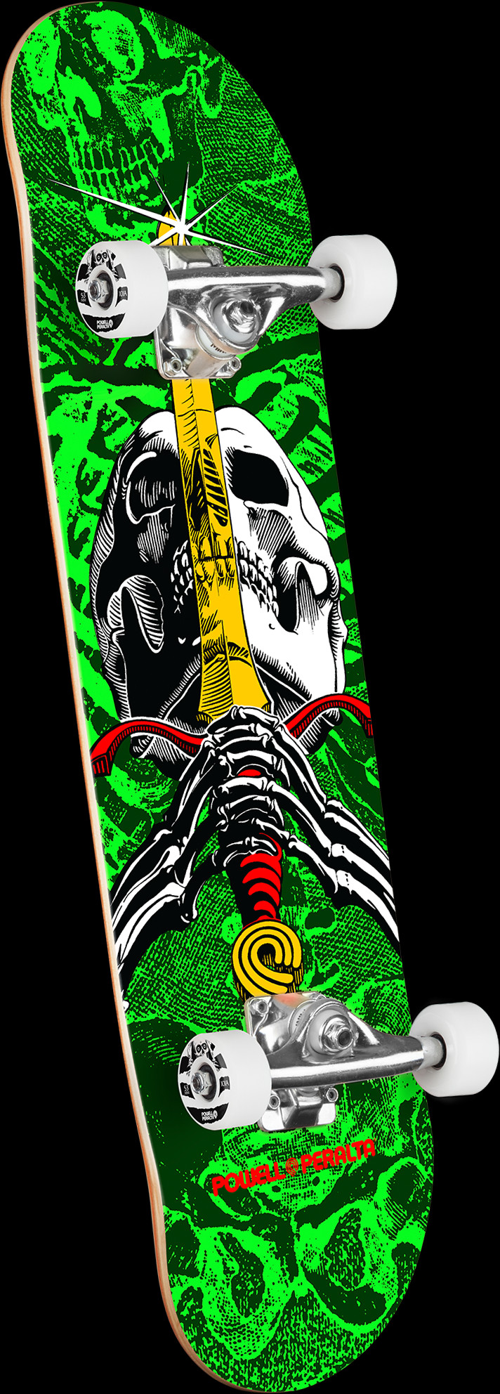 Powell Peralta Skull & Sword Birch Complete Skateboard Green - 8 X
