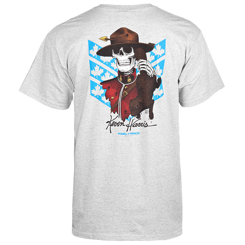 Powell Peralta Kevin Harris Mountie Gray T-shirt Photo #1 - Photo ...