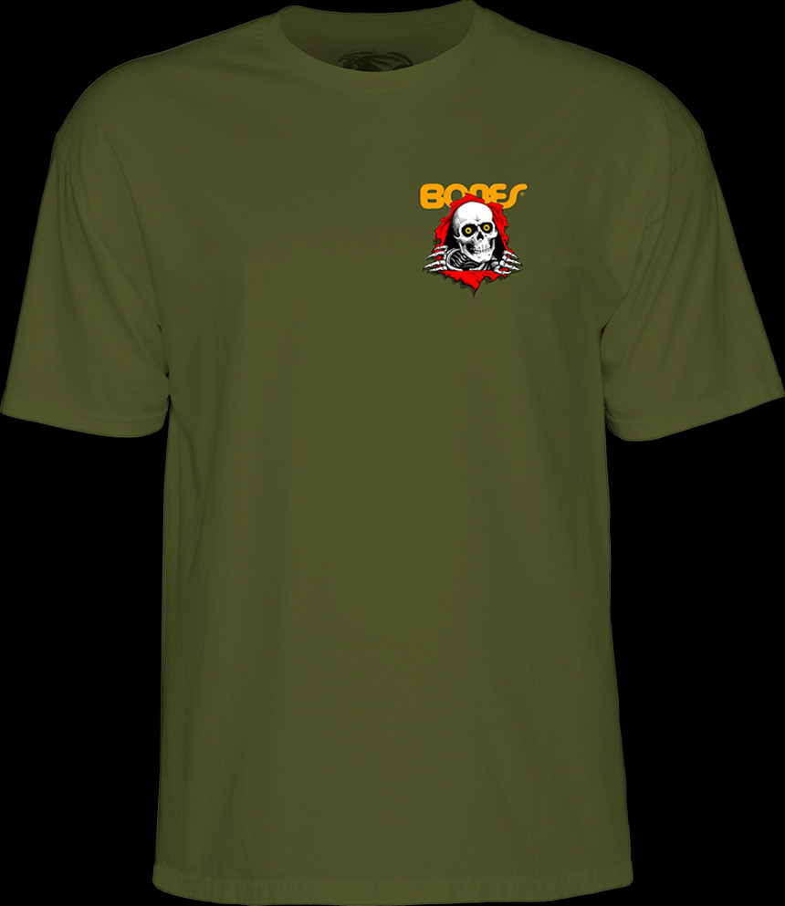 Powell Peralta Ripper T-Shirt – Military Green, Men's Graphic Tee, Short Sleeve